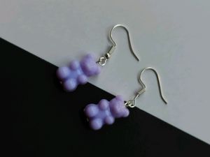 Lavender Gummy Bear Earrings