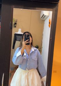 Striped Button-Down Shirt