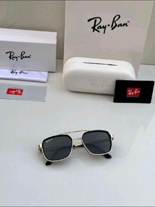Ray-Ban Premium Gold-Frame Black Sunglasses