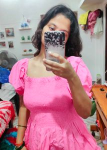 Cute Pink Puff Sleeve Top