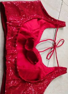 Sparkling Red Sequin Blouse