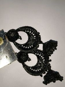 Black Jhumka Earrings