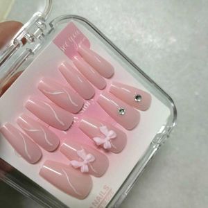 Cute Press On Nails with Bows &amp; Gems