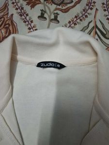 Cream Collared Cropped Top