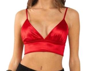 Satin Red Triangle Bra