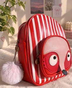 Cute Red Striped Fox Backpack