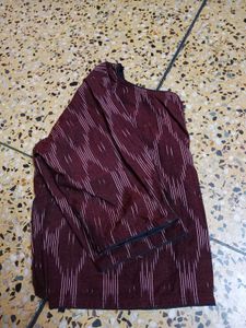 Ikat Print Cotton Blouse