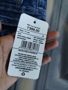 Blue Denim Cargo Jeans