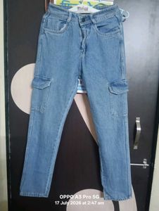 Stylish Blue Cargo Jeans