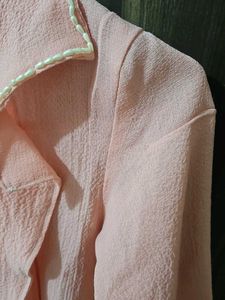 Pink Casual Shrug