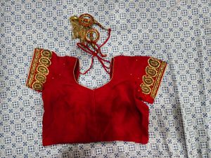 Red Embroidered Blouse