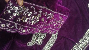 Purple Velvet Kurti