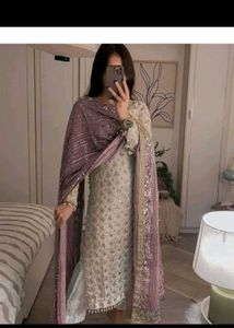 Designer Embroidered Kurta Set with Dupatta