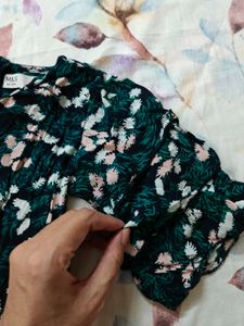 Green Floral Maxi Dress for girls