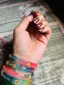 Crystal jelly Bangles never used