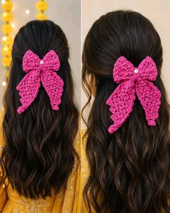 Handmade Crochet Hair Bows