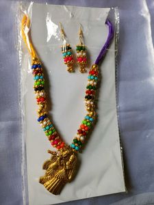 Handmade Beaded Necklace & Earrings Set