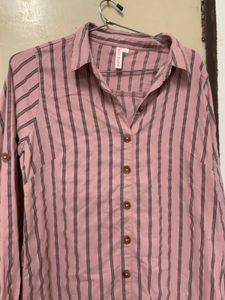 Striped Button-Up Shirt