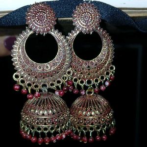 Premium Gold Plated Choker Necklace &amp; jhumka