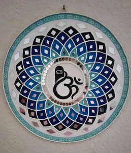 Krishna Flute And Shiva Art Wall Hanging