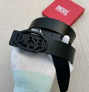 Diesel Black Leather Belt