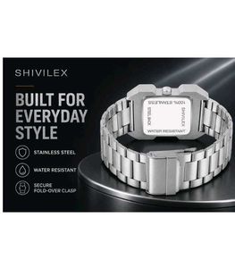 Stylish Men's Silver Quartz Watch