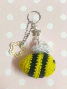 Cute Crochet Bee Keychain