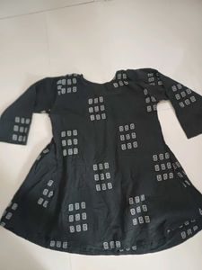Black Printed Kurta