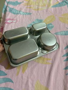 Stainless Steel Divided Serving Tray