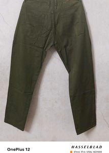 Olive Green Casual Pants