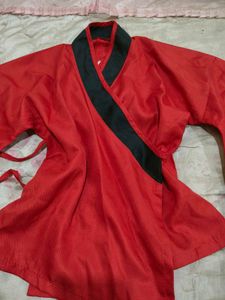 Red Dragon Embroidered Kimono