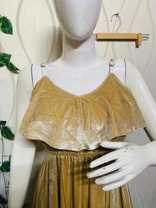 Velvet stylish, middi  dress for girls