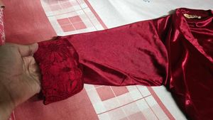 Satin Red Robe
