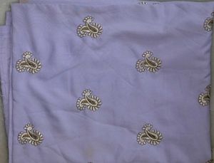 Light Purple Embroidered Dress Material