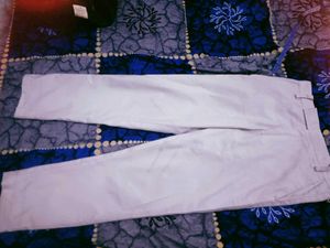 Beige Straight Leg Trousers