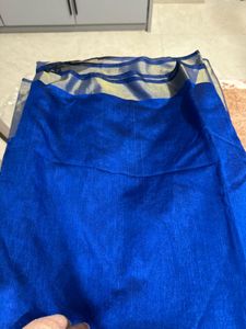 Elegant Blue &amp; Silver Saree