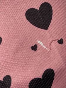 Pink Heart Print Top