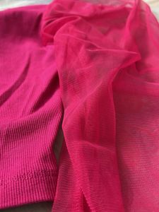 Pink one shoulder crop top