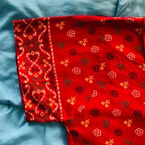 🍂 Comfortable Red Nightwear with Dancer Print 🍂