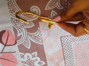 Gold Tone Nail Bracelet