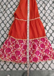 Orange And Pink Sharara Set 6-7 Year Girl