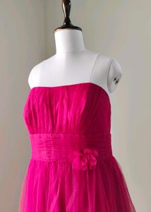 Cocktail Tube Dress With Frills