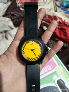 Fastrack Black &amp; Yellow Watch