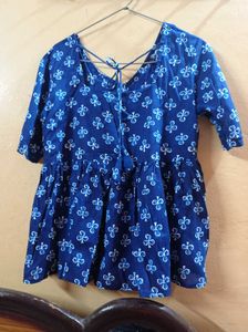 Boho Blue Printed Kurta / Top