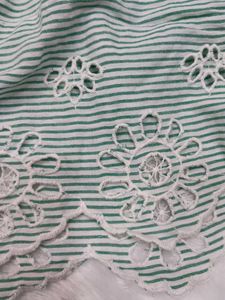 Green Striped Off-Shoulder Top