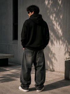 Black Rose Embroidered Hoodie