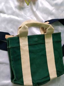 Green Canvas Tote Bag