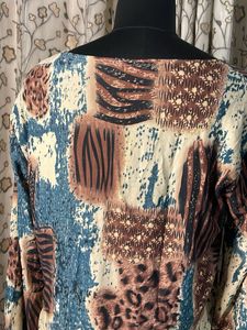Abstract Print Long Sleeve Top