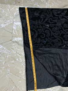 Black Velvet Dress Material