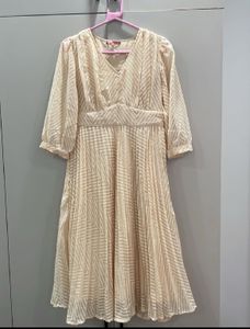 Peach Coloured Midi Dress